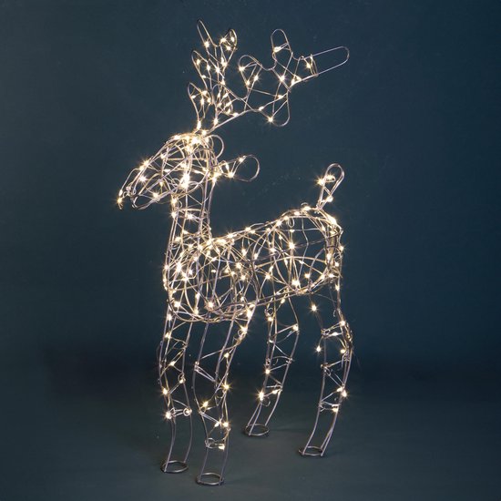 Rendier Verlicht met 40 Leds - Wit - 37 cm