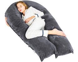 Avalo Zwangerschapskussen XXL 280 cm - U-Vorm Voedingskussen & Zijslaapkussen - Body Pillo