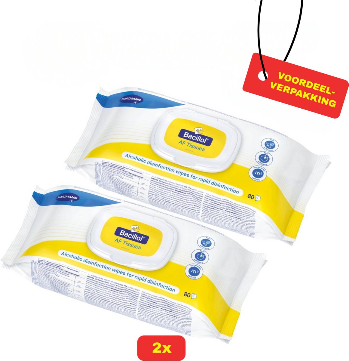 Bacillol® AF Tissues van Hartmann - 2 x 80 doekjes voordeelverpakking