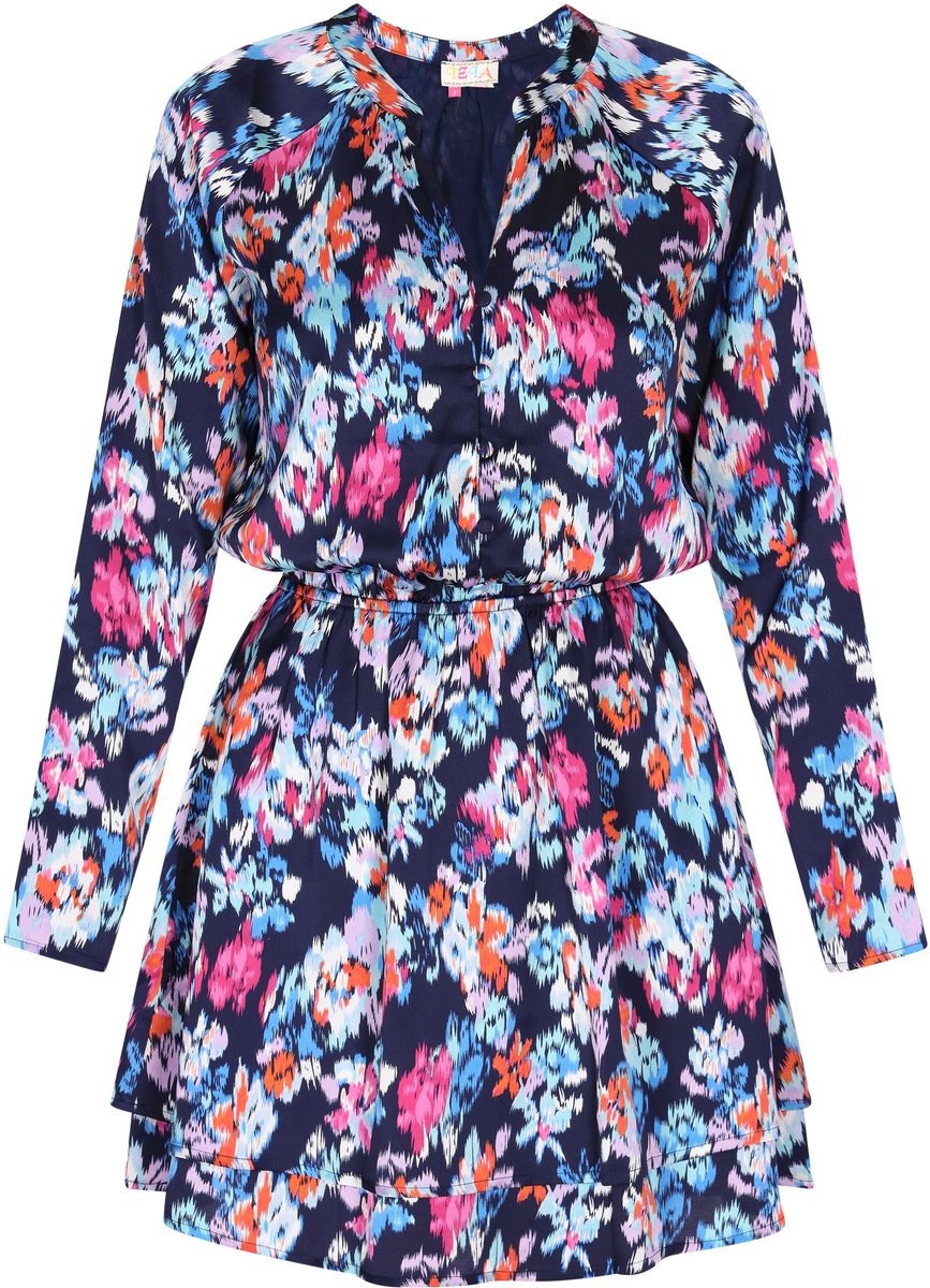 IZIA Jurk Blauw Veelkleurig