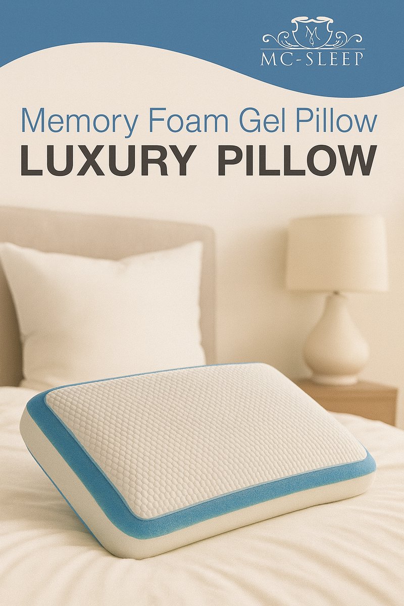 MC-Sleep Luxe Memory Foam Gel Hoofdkussen – Ergonomisch & Verkoelend