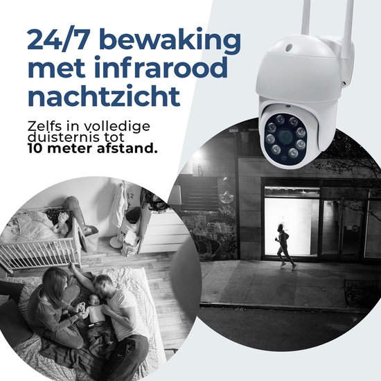 Denver Beveiligingscamera Buiten en Binnen - met Nachtzicht - Met WiFi & App - Full HD - Bewegingsdetectie - IOC224 van Denver — afbeelding 4