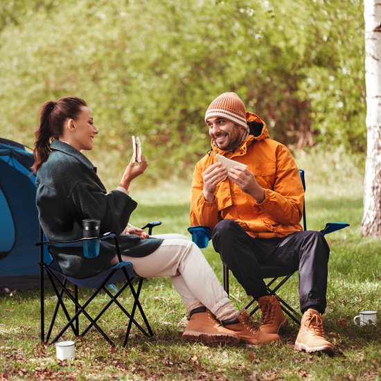 Outtec® Campingstoel - tot 125kg - Bekerhouder & Draagtas - Visstoel, Vouwstoel, Vouwstoel, Tuinstoel, Lichte Campingstoel, Strandstoel van Outtec — afbeelding 2