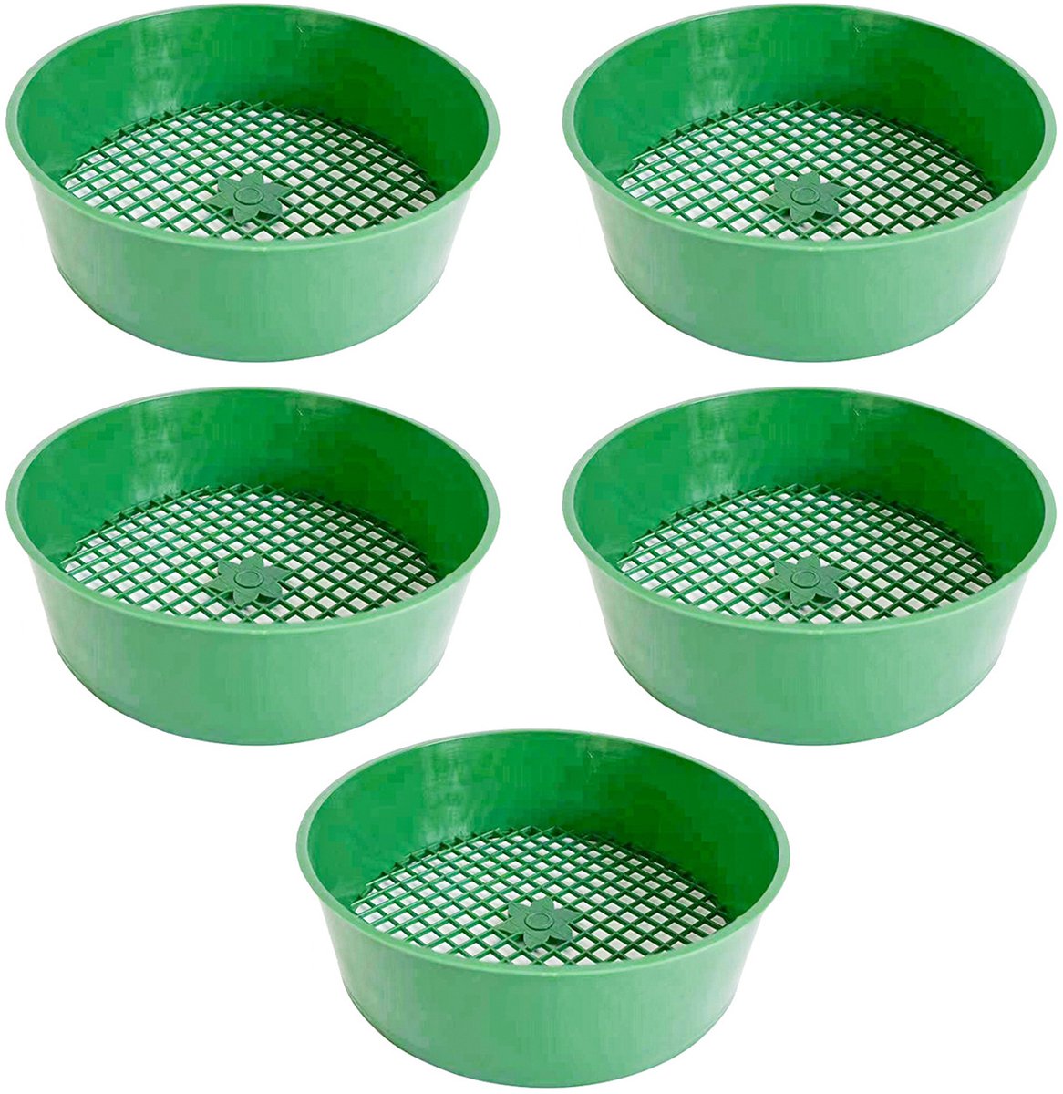5 stuks - Tuinbodemzeef - Zandzeef - Kunststofzeef - Tuinsteenzandbodemzaailingzeef - Tuinzeef - Bodemzeef - Tuinieren - Tuingereedschap - Tuinplantenzaailingzandsteenfilter