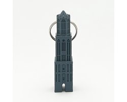 Sleutelhanger Domtoren Utrecht - 3D geprint - Grijs