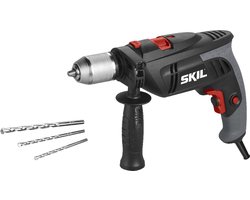SKIL Klopboormachine 1000W - Boormachine voor Hout, Staal & Metselwerk - Boorcacpaciteit Tot 40mm - Klopboormachines - Met Diepteaanslag & Zijhandgreep - Inclusief Steenboorset 3 Stuks - Skil 6398 AA