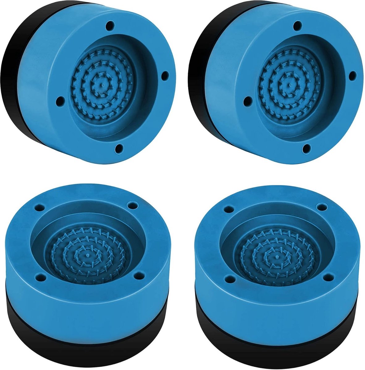 Lexium Anti Trillingsmat Wasmachine - en Wasdroger - Geluidsdempende Antislip Mat - Rubber Mat Trillingsdempers - Trillingsdempers wasmachine – Extra dik - Voetjes wasmachine & droger - Wasmachine demper – Anti trillings - vibratie - dempers pads – A