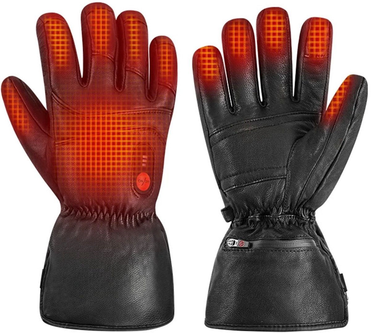 Elektrische Verwarmde Handschoenen Winter – – Oplaadbare Waterdichte Motorhandschoenen met Touchscreen voor Skiën Fietsen Wandelen Jagen & Outdoor – Warme Thermohandschoenen tegen Koude Handen Zwart
