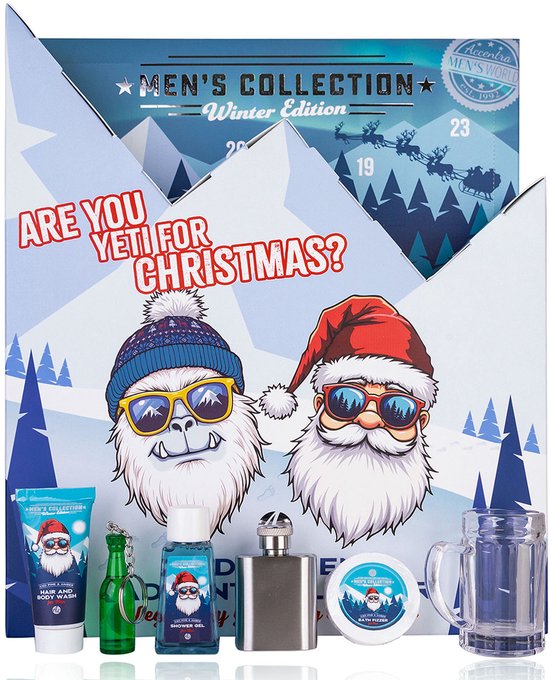 Accentra - Adventskalender Mannen 2025 - 24 verrassingen - Stoer Kerstcadeau - Kerstpakket - Adventkalender Volwassenen en Kinderen - Geschenkset Mannen - Sinterklaas cadeautjes