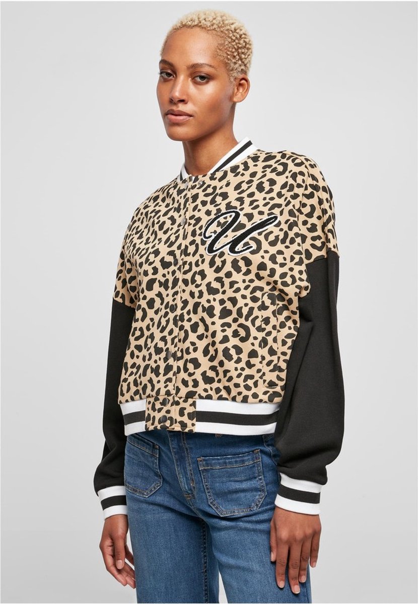 Urban Classics AOP Oversized Sweat College jacket M Zwart