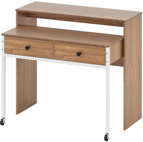 Luvetrex ® Industriële Printertafel Met Vergrendelbare Wielen En Twee Niveaus Voor Kantoor