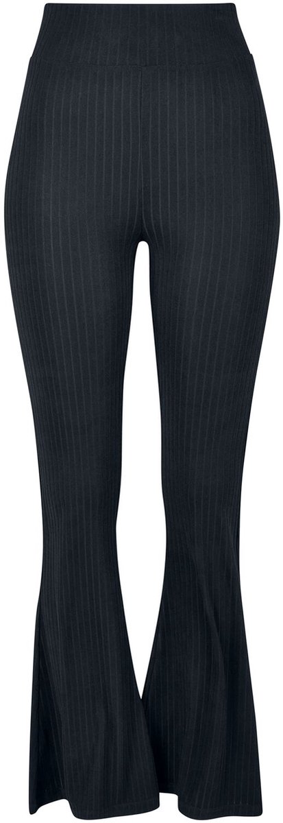 Urban Classics High Waist Rib Flared Dames Leggings – XS Zwart