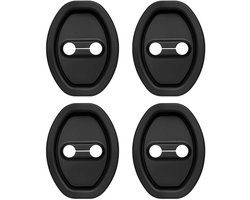 4-pack, verbeterde beschermhoezen voor autodeursloten, siliconen beschermhoezen voor autodeursloten met deurbescherming en geluidsreductiefuncties, universele auto-exterieuraccessoires (zwart)