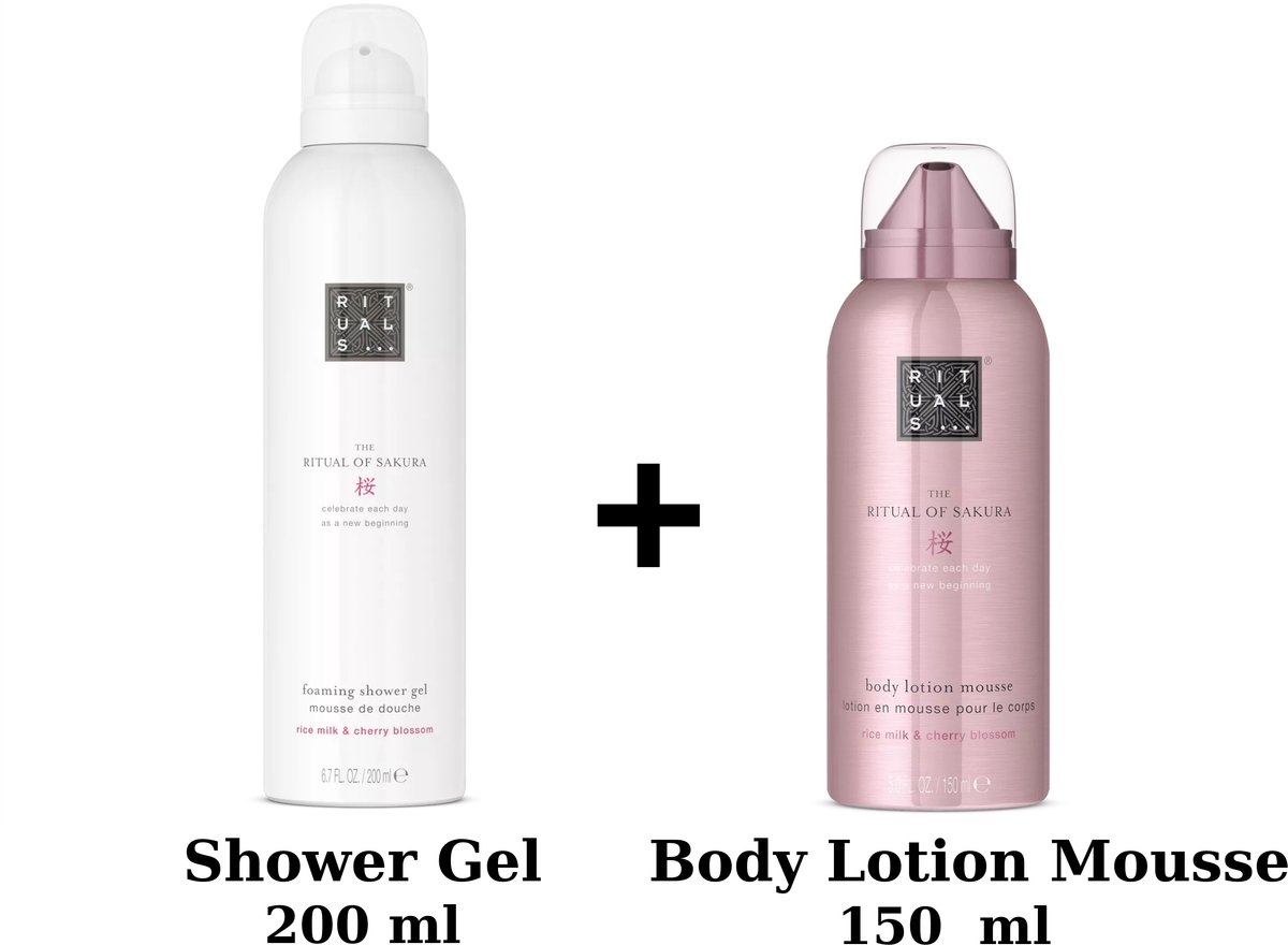 Rituals of Sakura - Shower Gel 200 ml - Body Lotion Mouse 150 ml