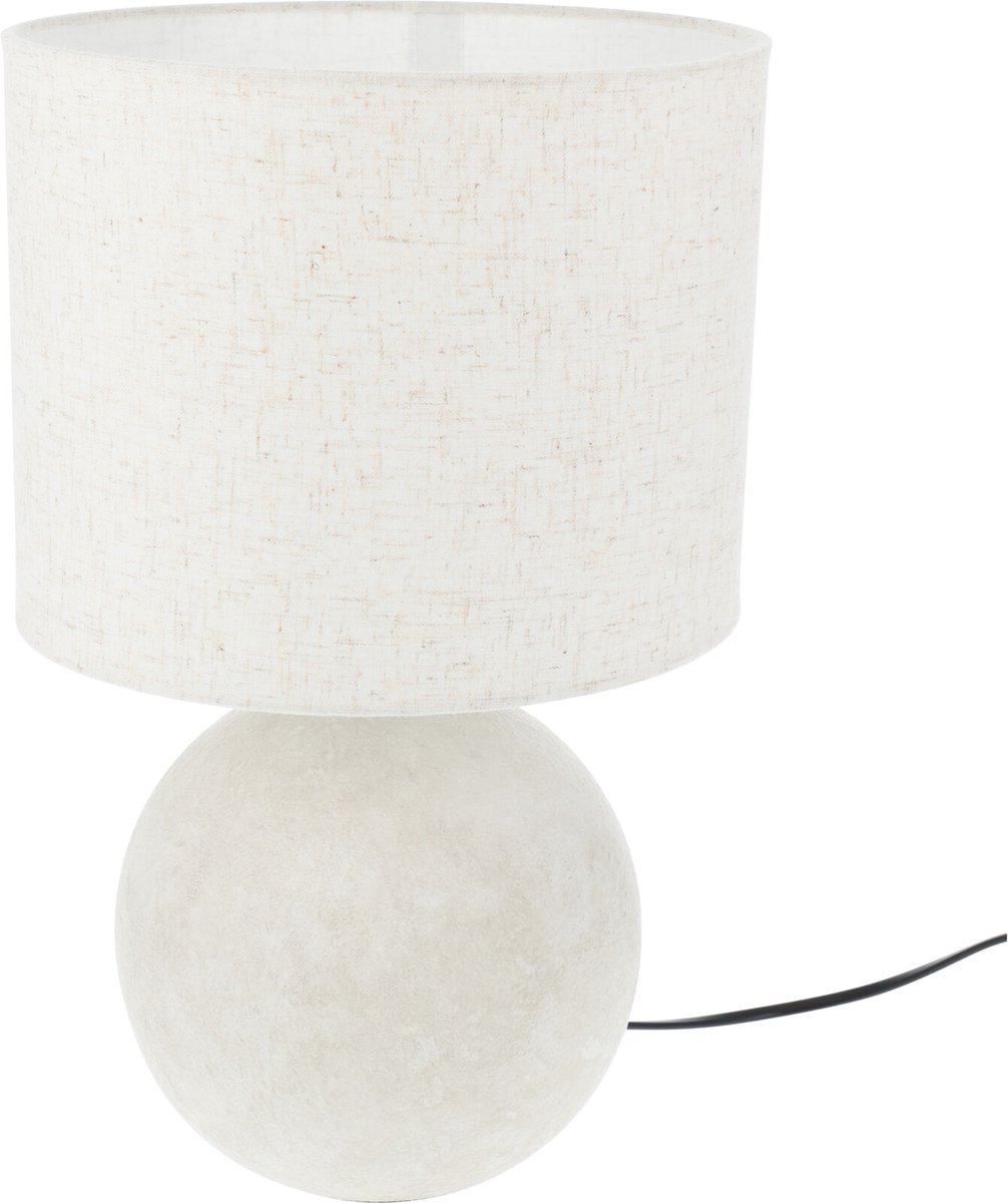 Home&Styling - Tafellamp - Stoneware - Warmwit - Ø16,5xH36cm