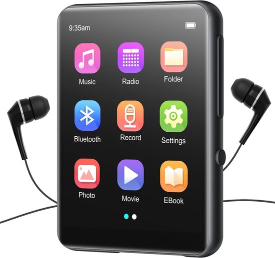MP3-speler met Bluetooth en WiFi, 4 volledig touchscreen MP4 MP3