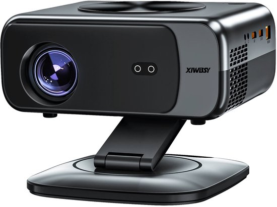 Fubzz 4K Projector - Draagbare Smart Beamer Met Android 12.0 - Wifi6 & Bluetooth 5.3 - 800ANSI Helderheid - Auto Focus - 360° Draaibare Thuisbioscoop