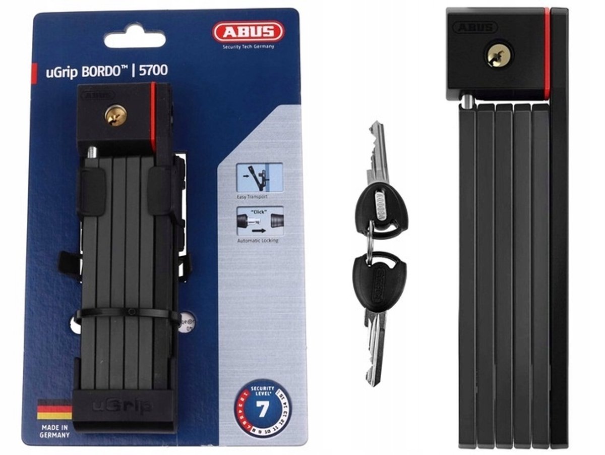 ABUS uGrip Bordo 5700 Vouwslot - 80cm - Zwart