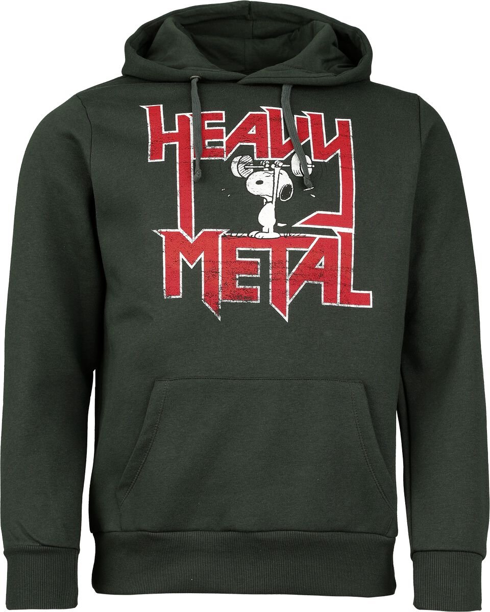 Peanuts Heavy Metal Heren Trui met capuchon - donkergroen - S