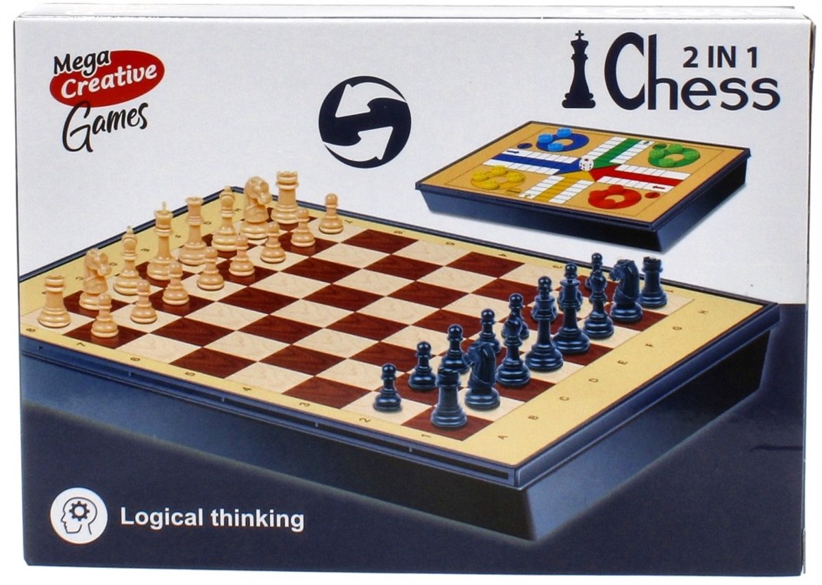 Reis Schaken Set 2-in-1 17x12x3 cm - Compact en Draagbaar