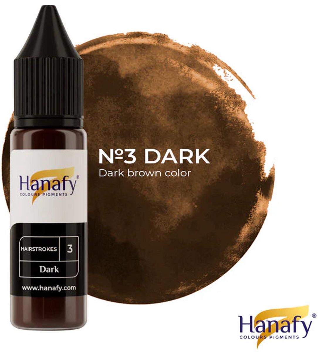 Hanafy Eyebrow Pigment Hairstrokes No.3 – Dark