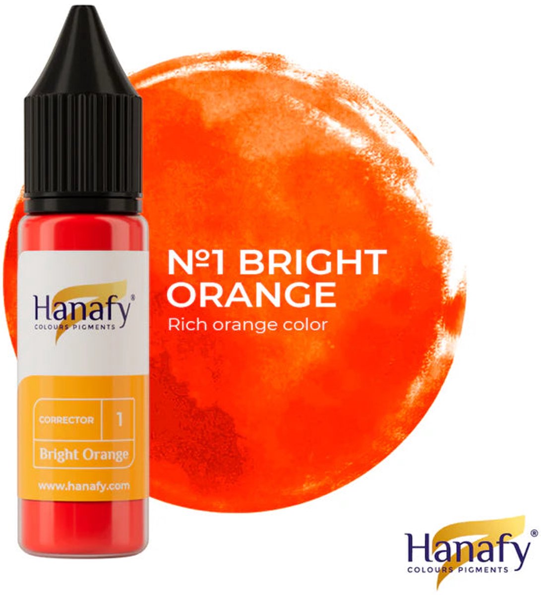 Hanafy No.1 Bright Orange Corrector – Pigment for Brows & Lips