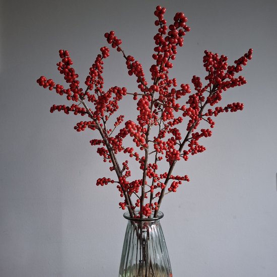 Ilex takken - Kersttakken - herfsttakken - rode bessen - 60cm