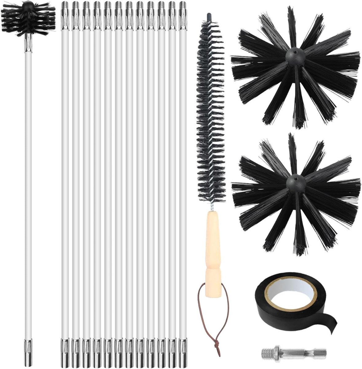 DailySupplies® Schoorsteenveegset - Schoorsteenveger - Schoorsteenborstel 150mm