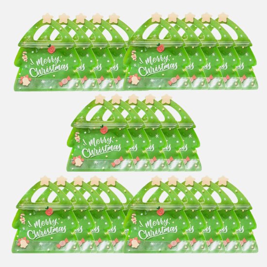 Kerst Cadeauzakjes - Feestelijke Gift Bags voor Cadeaus (50 stuks
