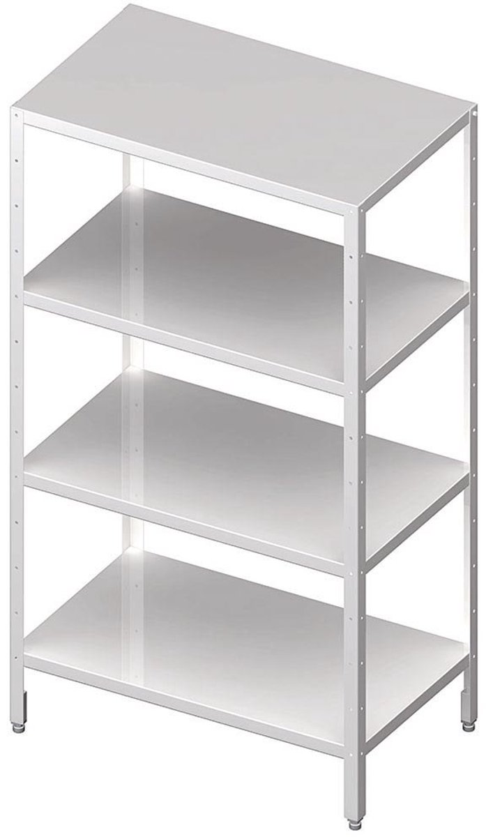 RVS Magazijnstelling 110x70x180cm - 70kg/m² per plank