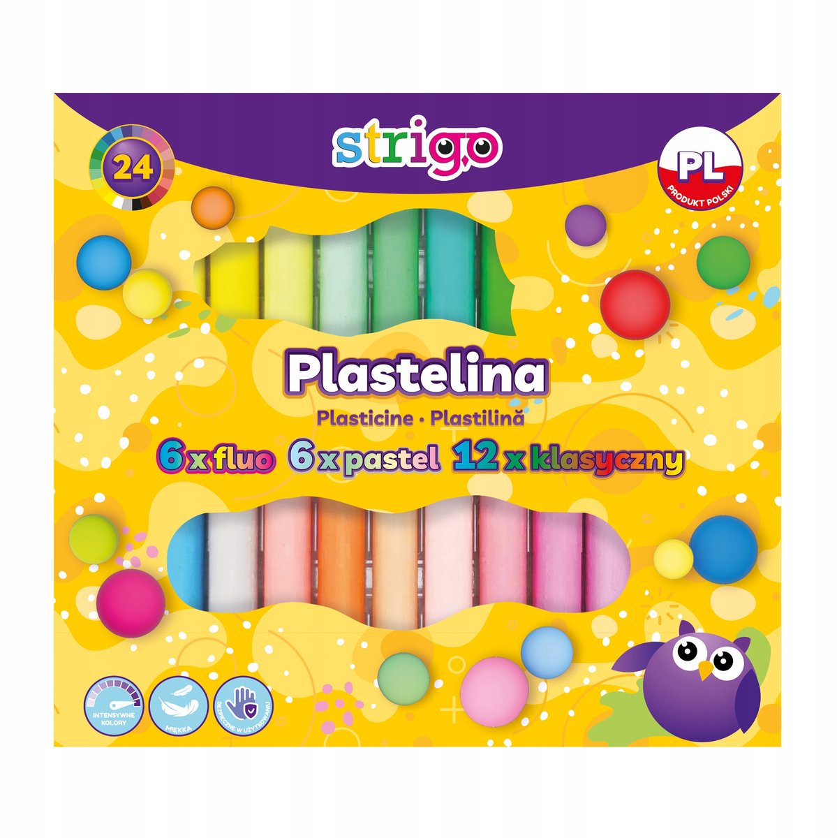 Strigo Plastiline Set - 24 Levendige Kleuren voor Creatief Spelen