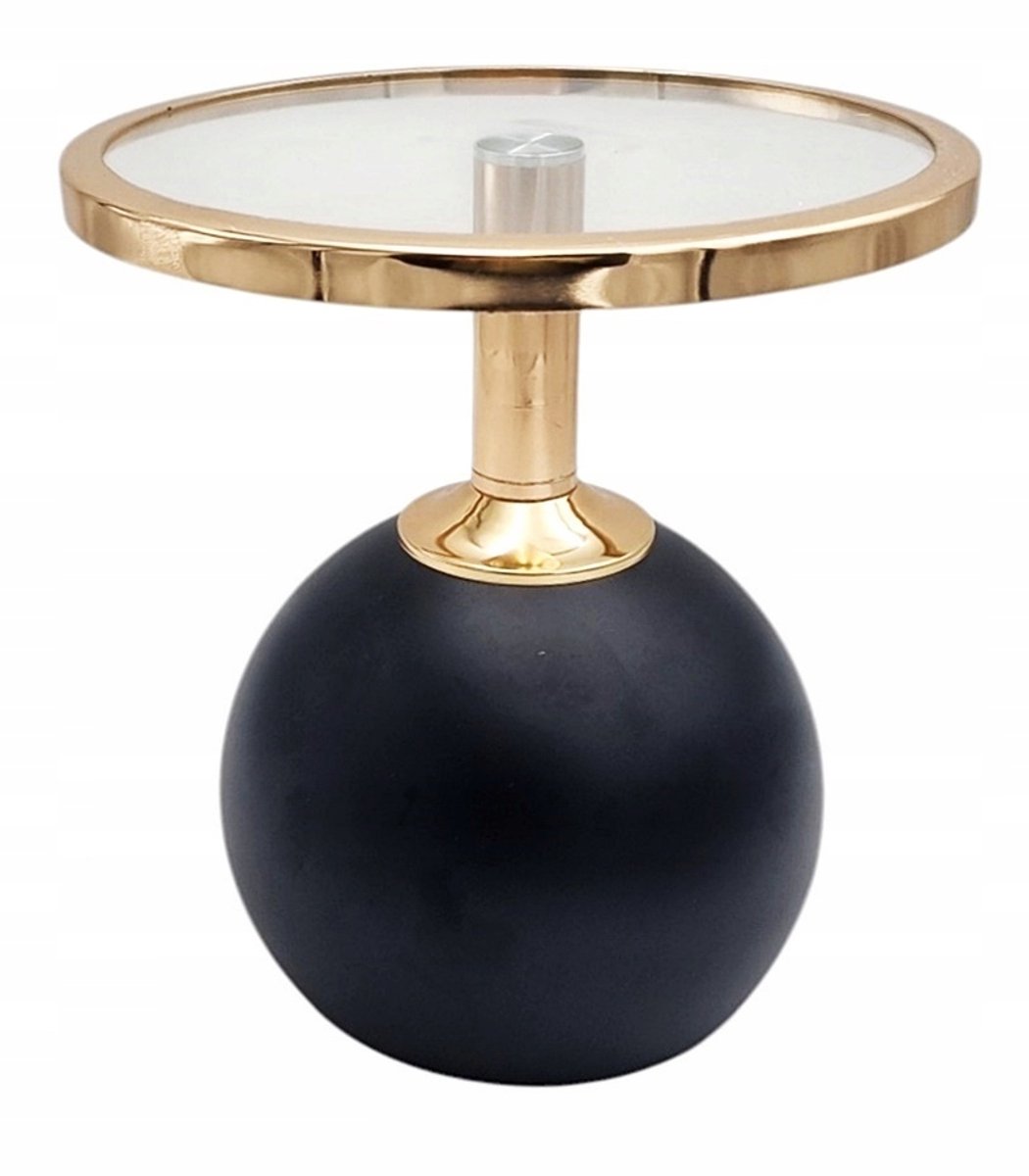 Elegante Serveerschaal voor Taart & Fruit - Ø20cm Zwart/Goud