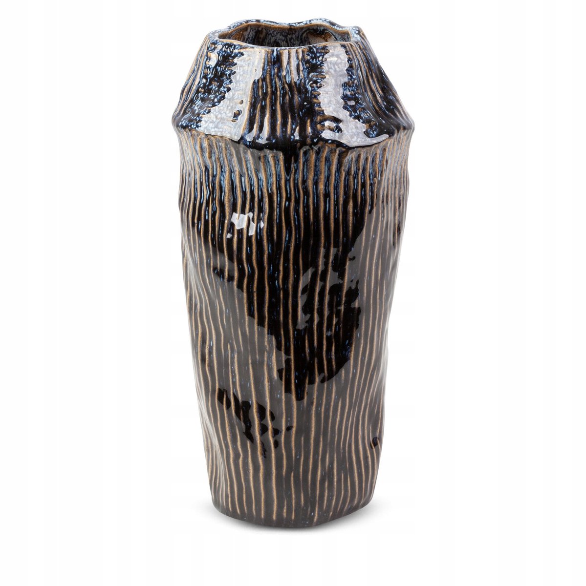Decoratieve Vaas Alda 16x32 cm - Marineblauw Keramiek