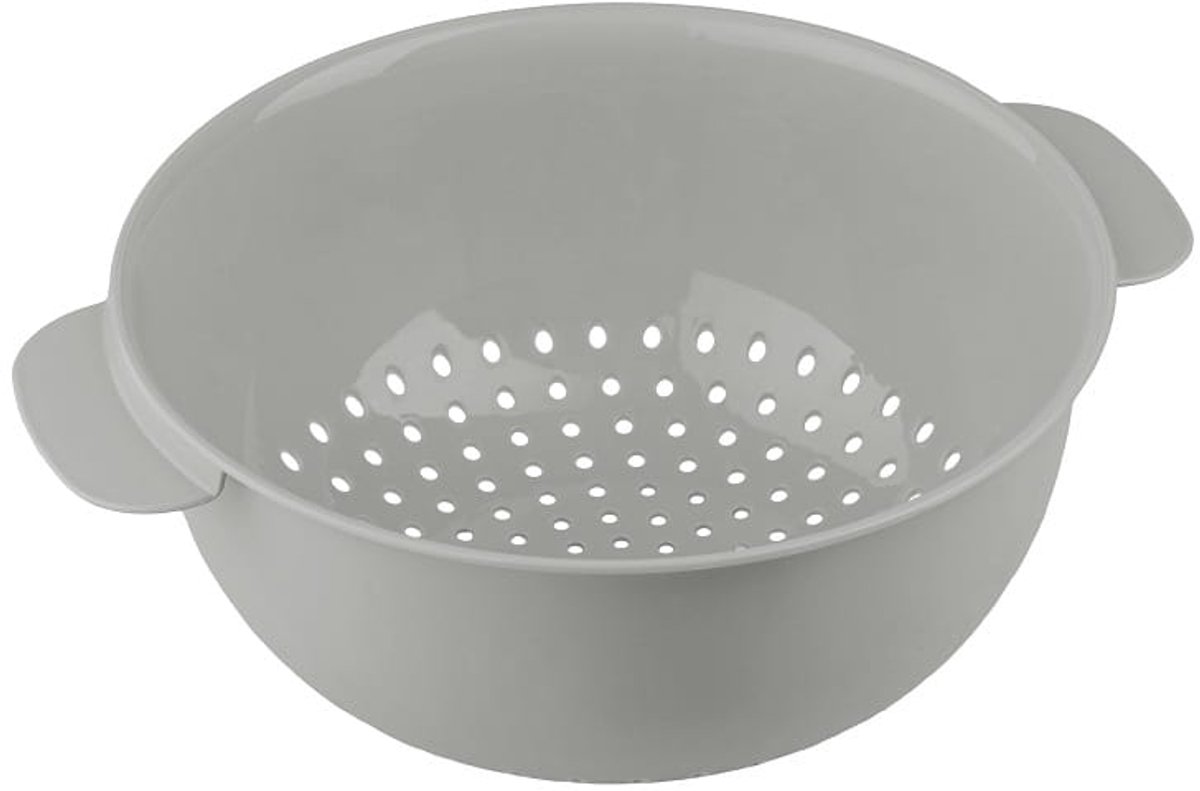 Molly Kunststof Zeef met Handvatten - 23,5 cm - Grijs