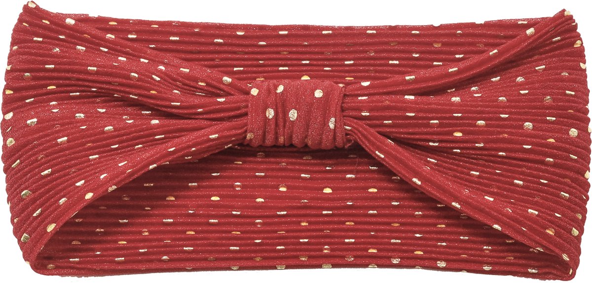 Emilie collection – Haarband – Rood – Gouden Stipjes – Elegant & Comfortabel