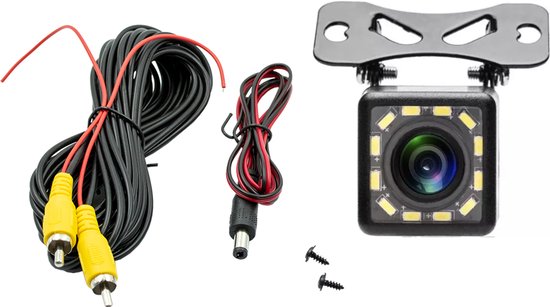 Achteruitrijcamera Auto - 12 LED HD Parkeercamera 140° - Waterdicht - Nachtzicht - Plug & Play - Universeel Parkeerhulp Systeem — afbeelding 4