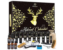 Luxe Adventskalender Mannen 2025 – 24-delige Beauty & Verzorgingsset voor Lichaam, Gezicht, Haar & Baard – Kerstcadeau voor Hem (Papa/Vriend)