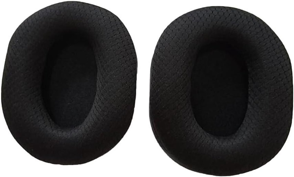Allecto Plus - Oorkussens voor hoofdtelefoon - traagschuim en mesh - zwart.