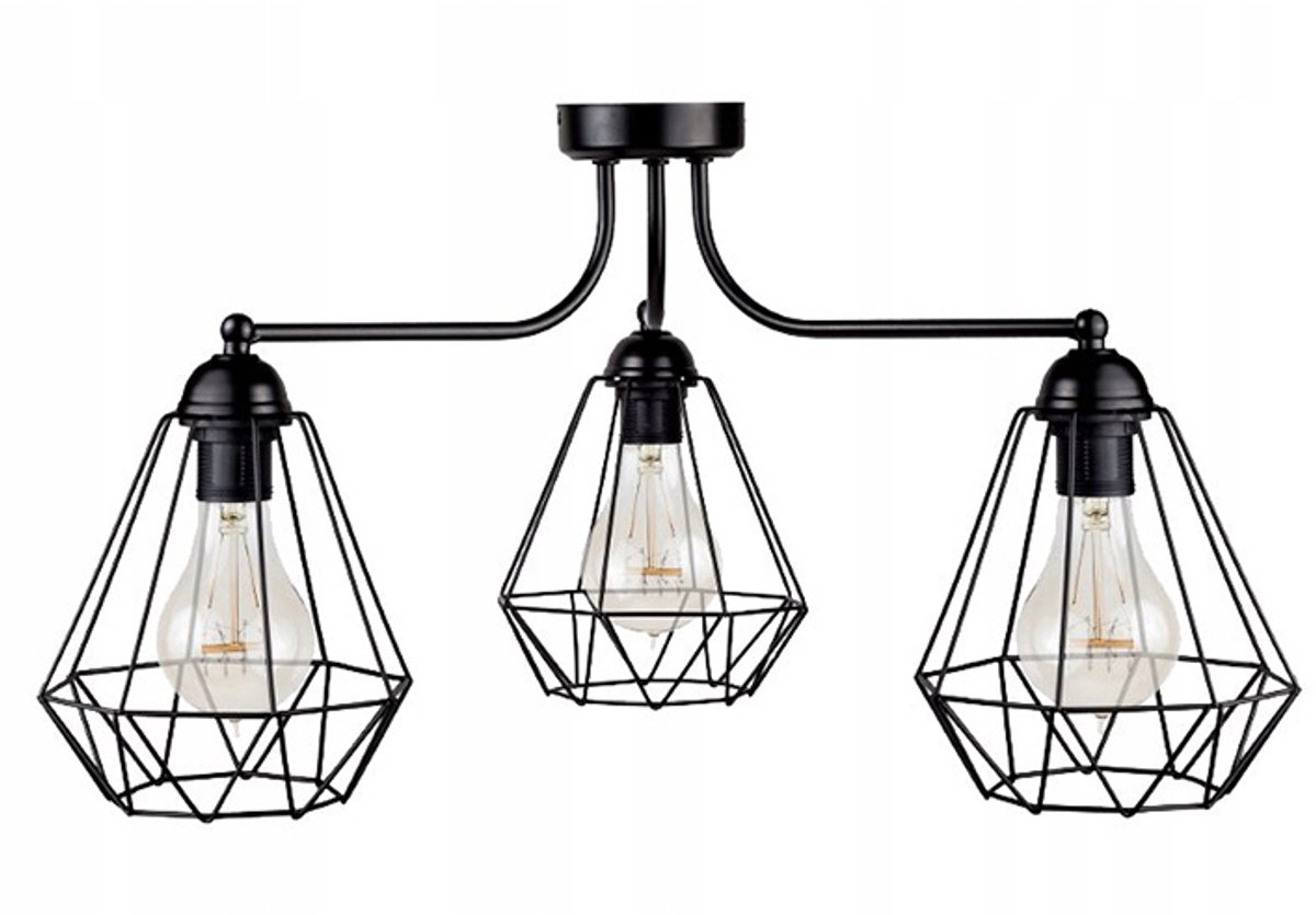 Hanglamp Metals Zwart E27 3x60W - Stoofpot van Dradlamp