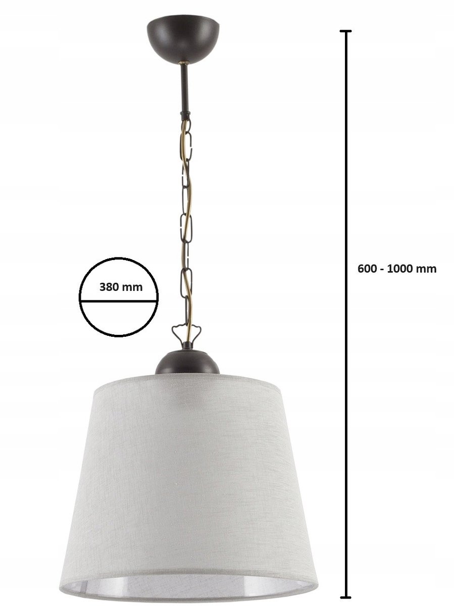 Camellia hanglamp wengé E27 1-lichts 38cm
