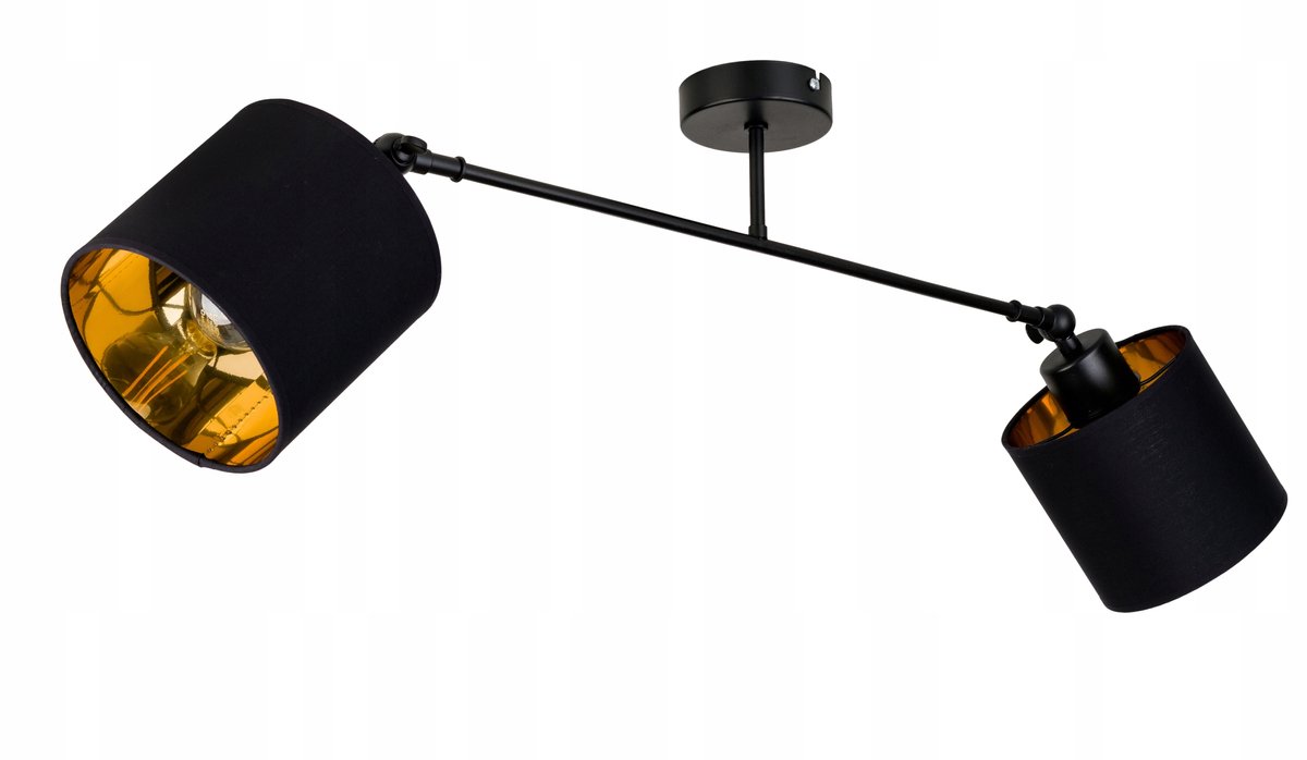 Loft Hanglamp Zwart Metaal Hout 2xE27 Verstelbaar