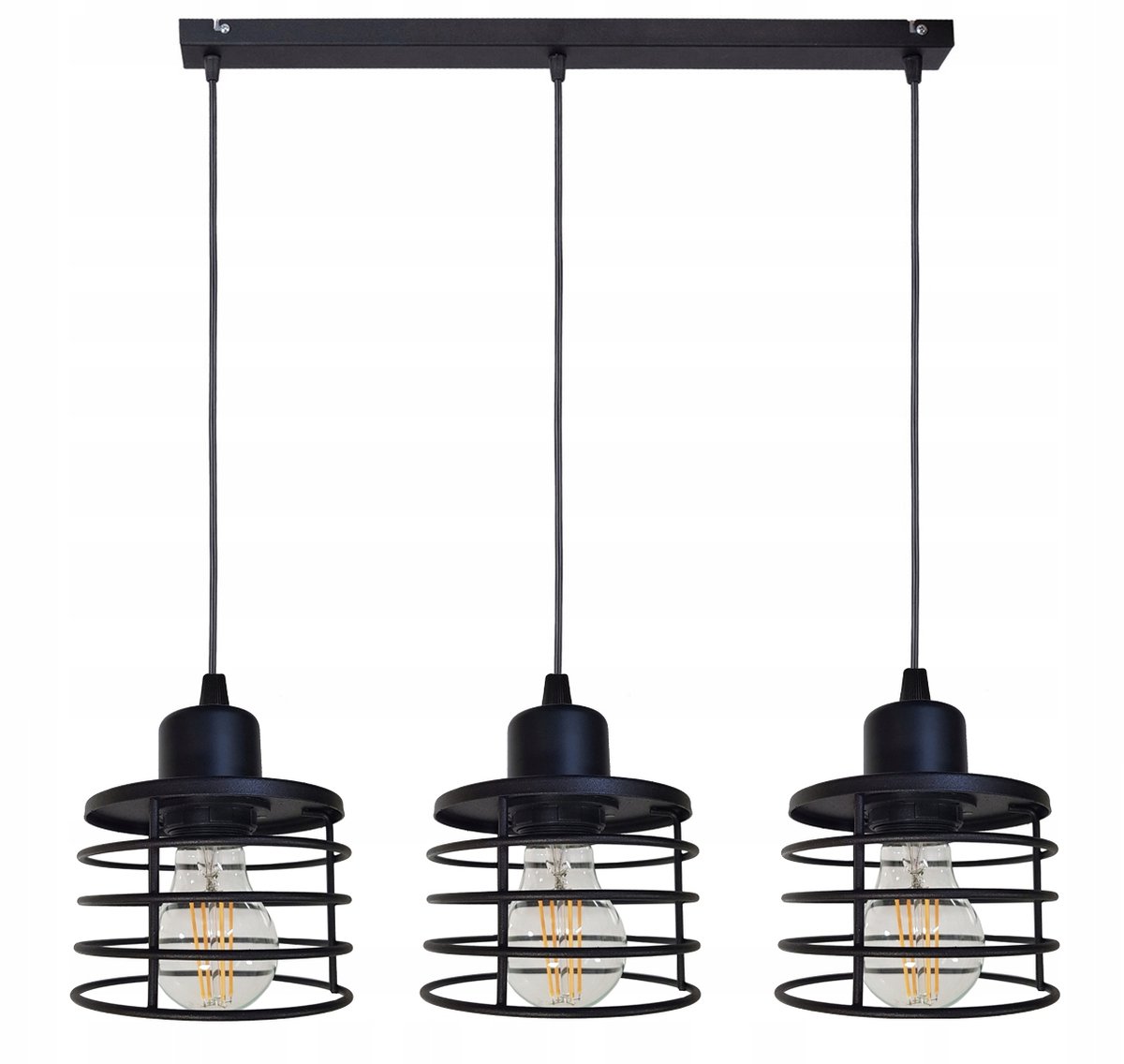 Hanglamp Zwart Metaal E27 3-lichts - Modern Design
