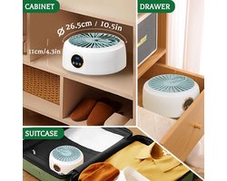 Draagbare wasdroger – Mini Elektrische Opvouwbare Droogmachine Met Afstandsbediening En Droogtas – 360° Hetelucht Drogen Met Slimme Timing – Compacte en energiezuinige droger voor appartementen campers en reizen