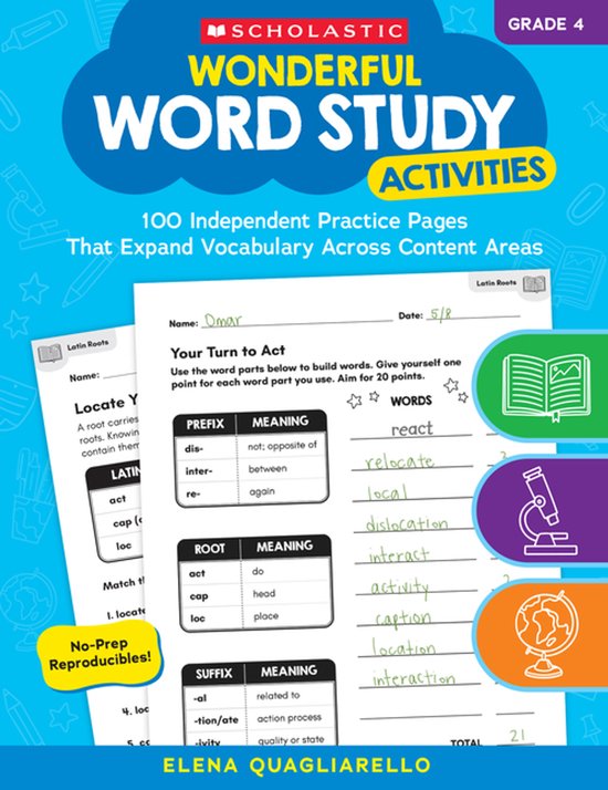 Wonderful Word Study Activities: Grade 4: 100 Independent Practice ...