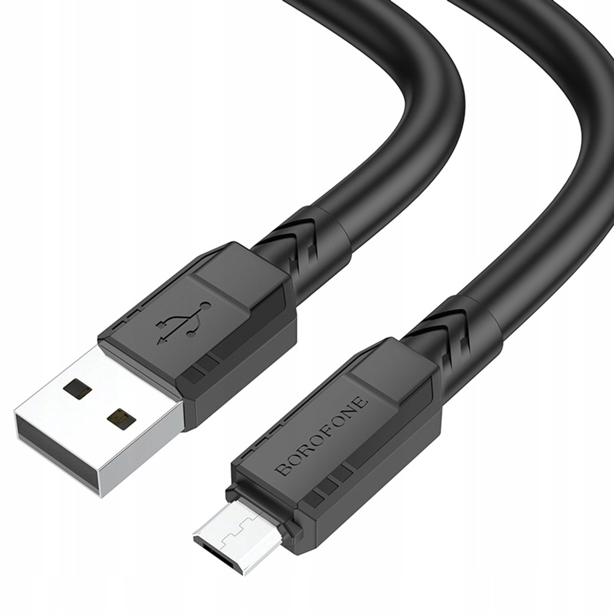 Borofone BX81 Goodway USB naar Micro USB Kabel - 2.4A, 1m, Zwart