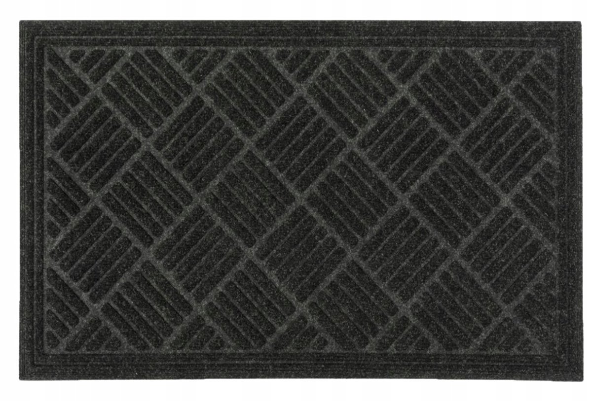 Antraciet Deurmat 80x120 cm - Textiel met Antisliprubber