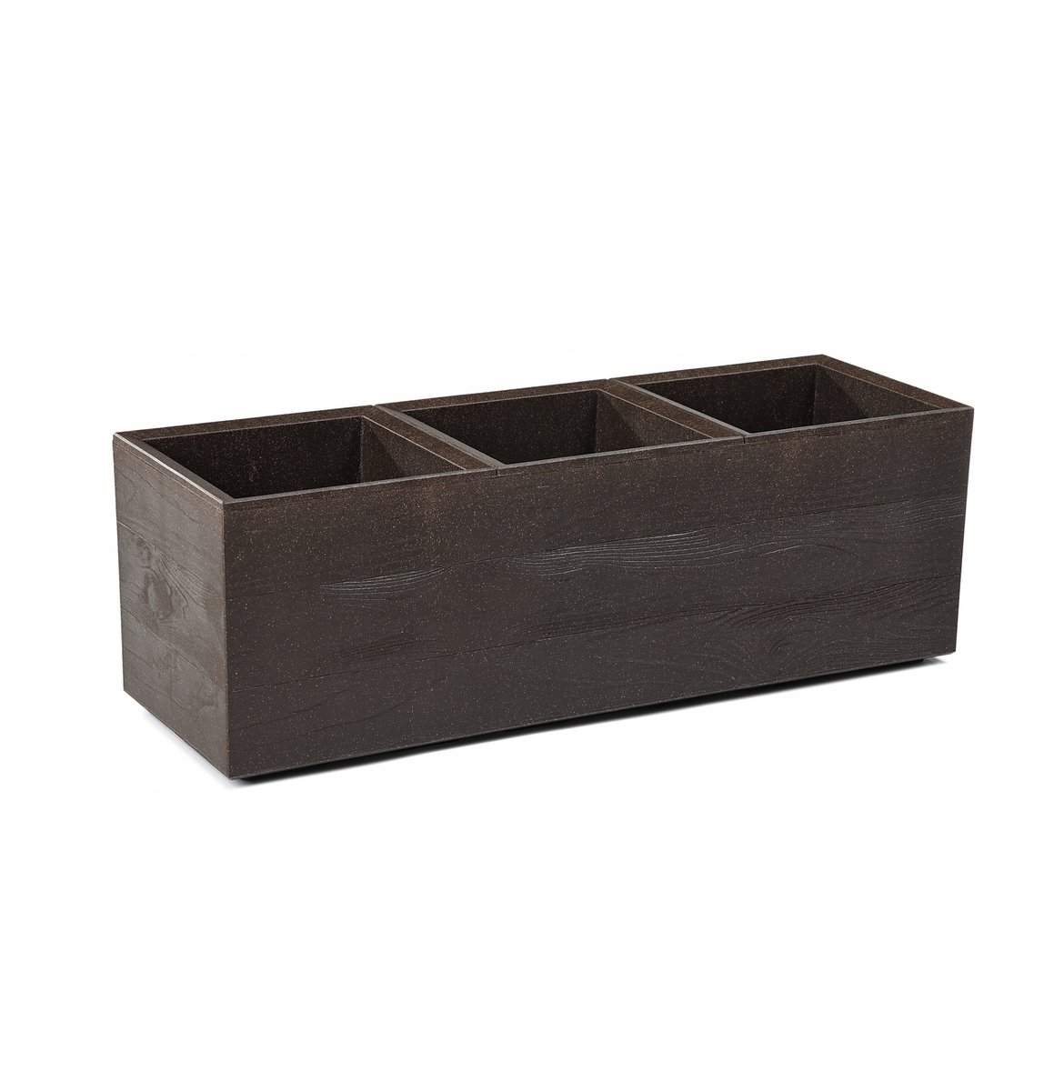 KARO Plantenbak op Wielen 90x30x30cm - Design Houtlook Espresso