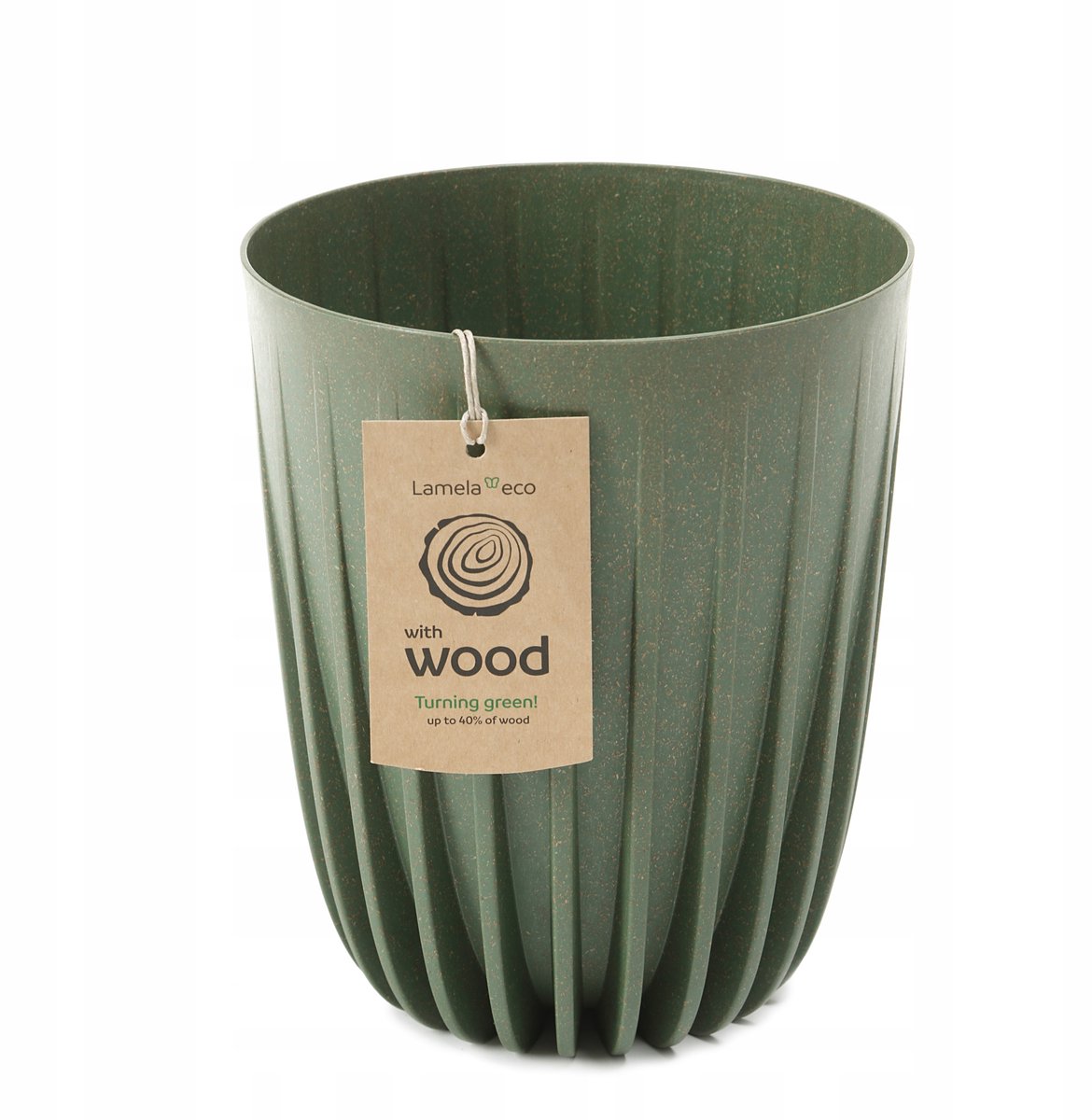 MIRA ECO Wood Pot - Natuurlijk Hout, Ø19cm x H22,6cm