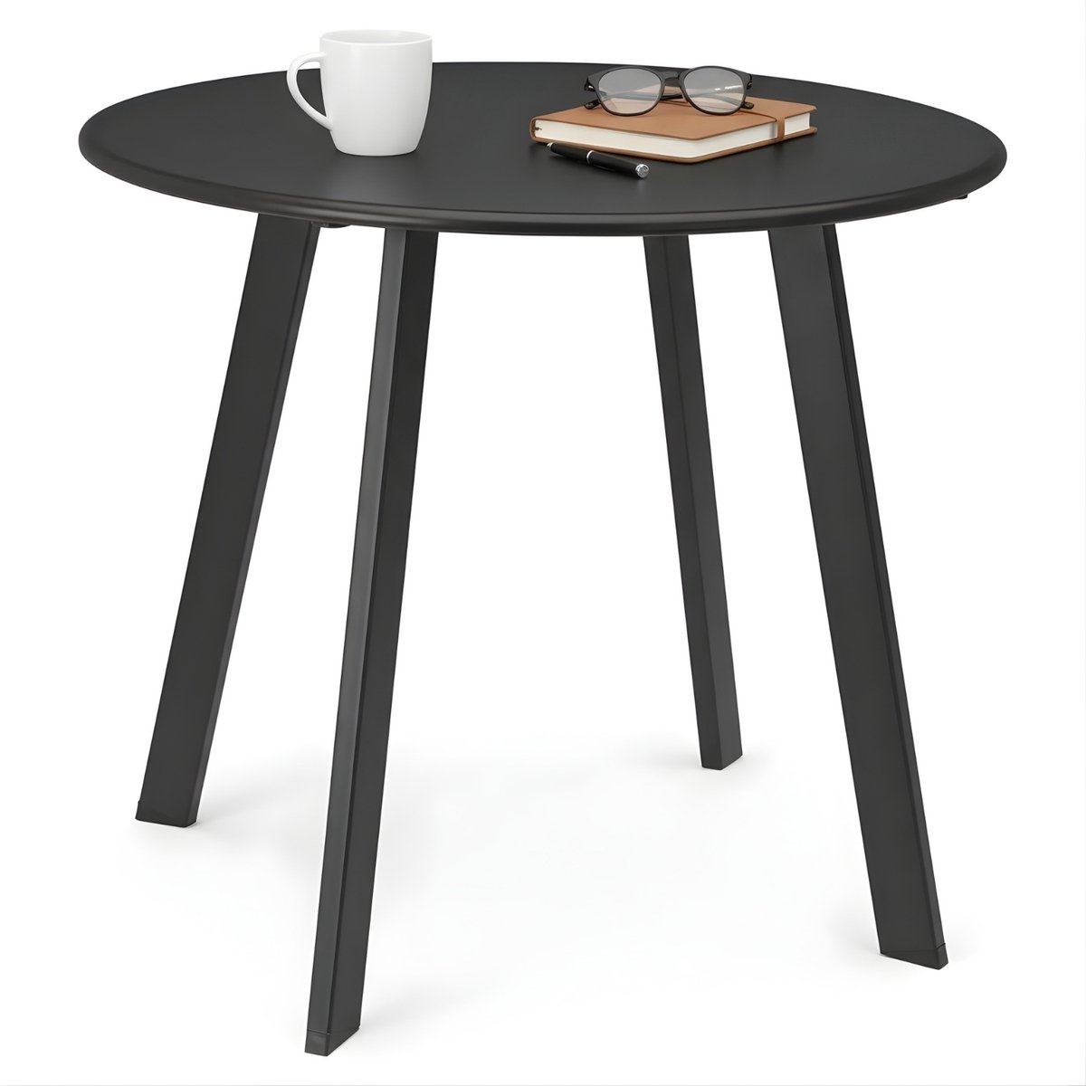 Lomera Bijzettafel Donkergrijs - Tafel Metaal Gepoedercoat - Mat Donker Grijs - ø50 Cm - Hoogte 45 Cm - Bijzet Tafel - Lichtgewicht Tafel - Compacte Bijzettafel - Ronde Bijzettafel - Moderne Bijzettafel - Industriële Stijl nvt