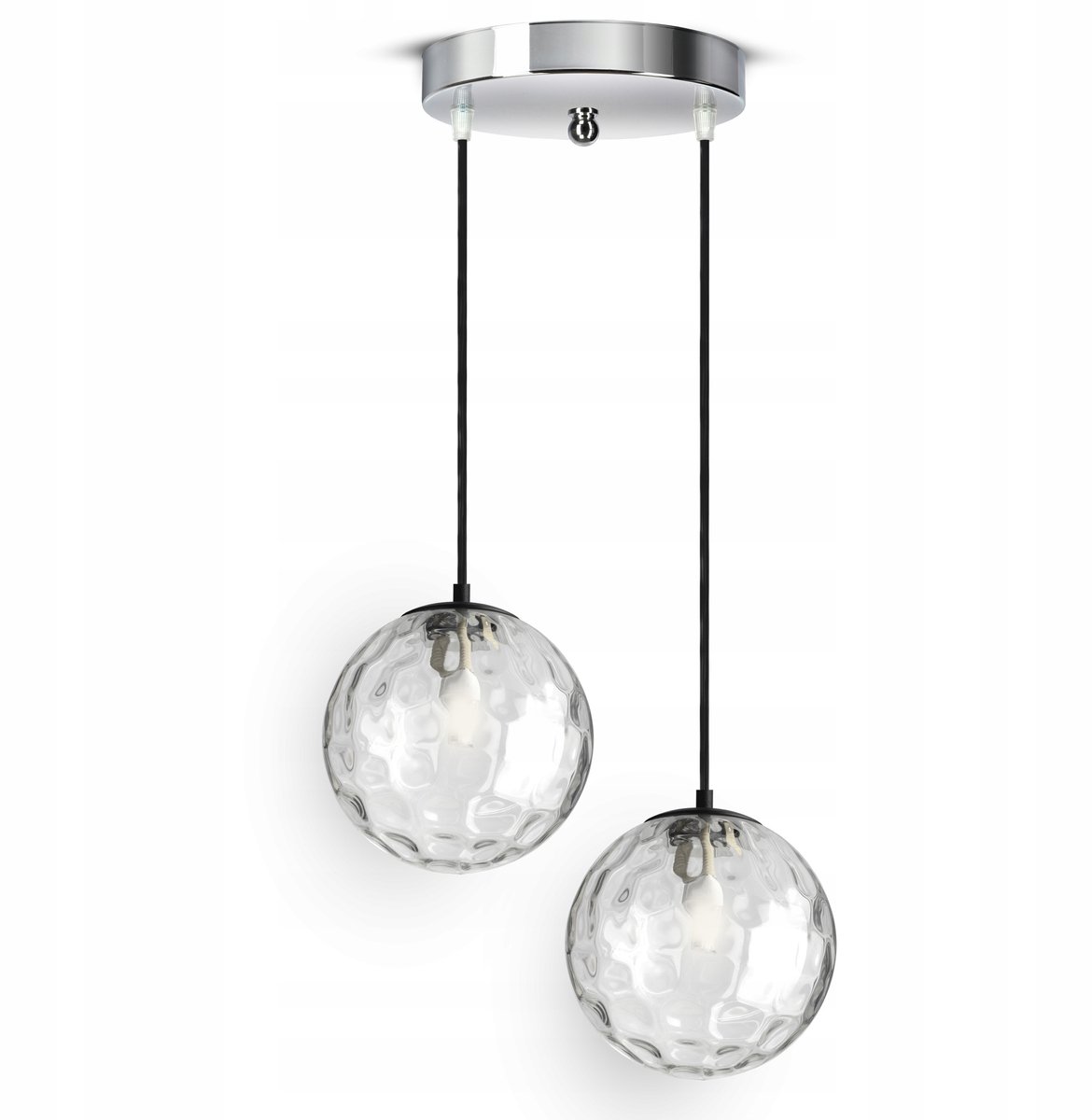 Hanglamp Glas Bollen Chroom LED - EZ2